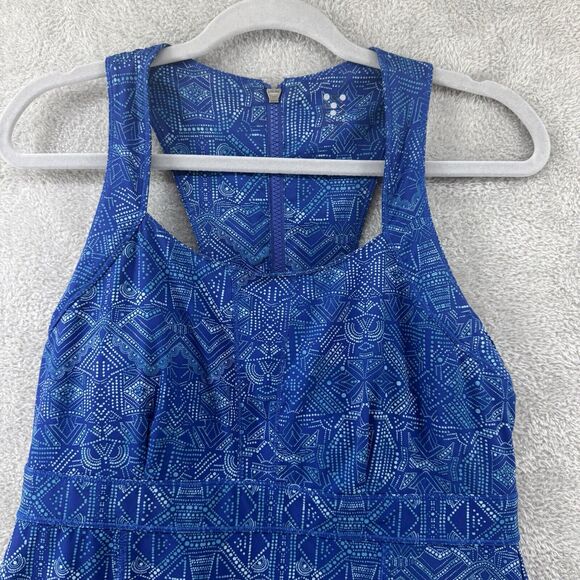 Tittle Nine Dress Womens 8 Blue Square Neck Build-In Bra Padded Zip Active - Picture 3 of 13